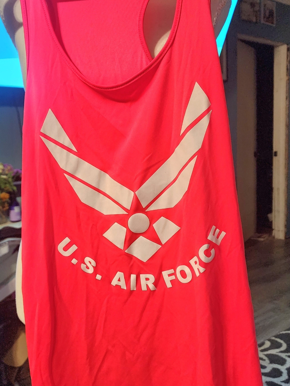 U.S. Air Force Women's Pink Graphic Tank Top Sz Small